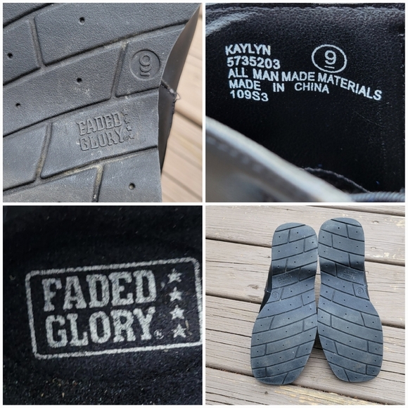 Vintage 90s y2k Bratz Black Faux Vegan Leather Chunky Heel Square Toe Ankle Boot - Picture 3 of 8